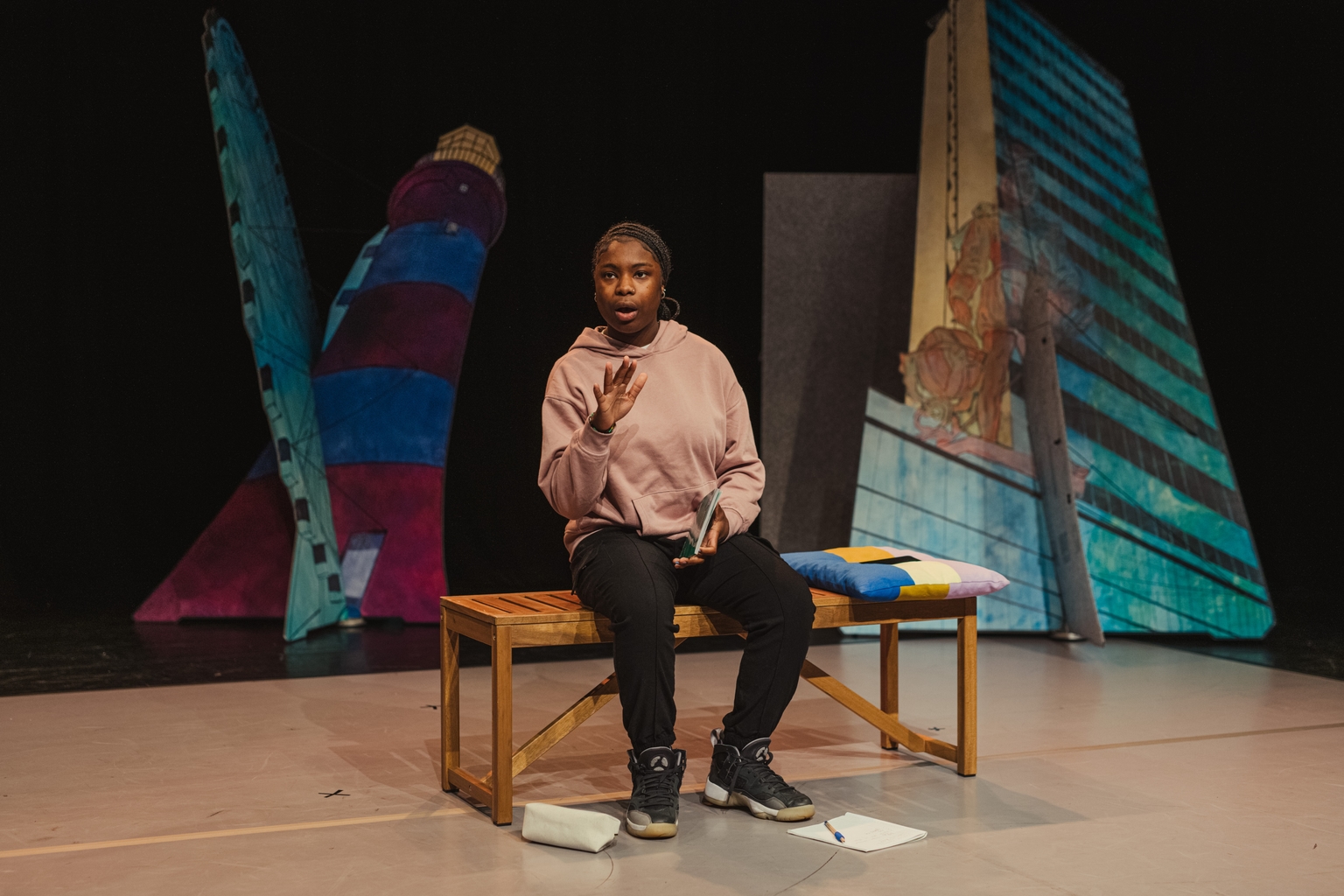 Image of an actor performing on stage